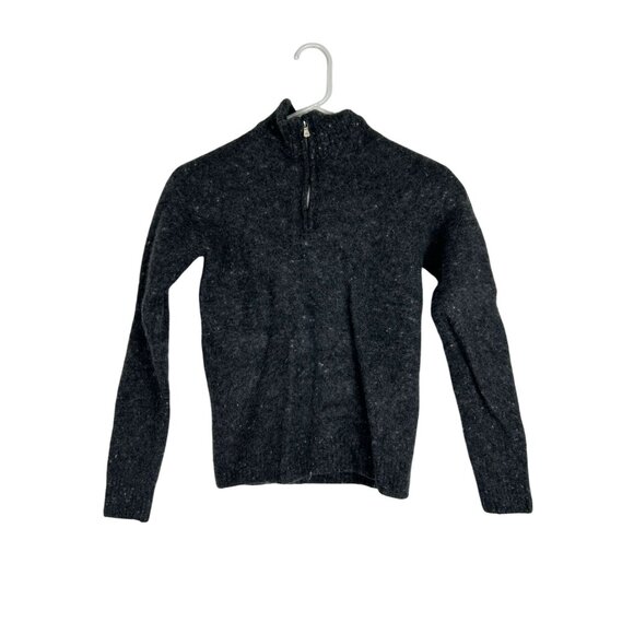 Jack Victor Boy S/P Gray Wool & Cashmere Blend Half-Zip Sweater - Picture 1 of 12